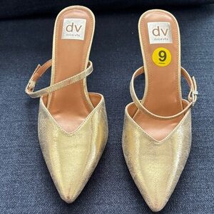 Dolce Vita Metallic Gold Mules